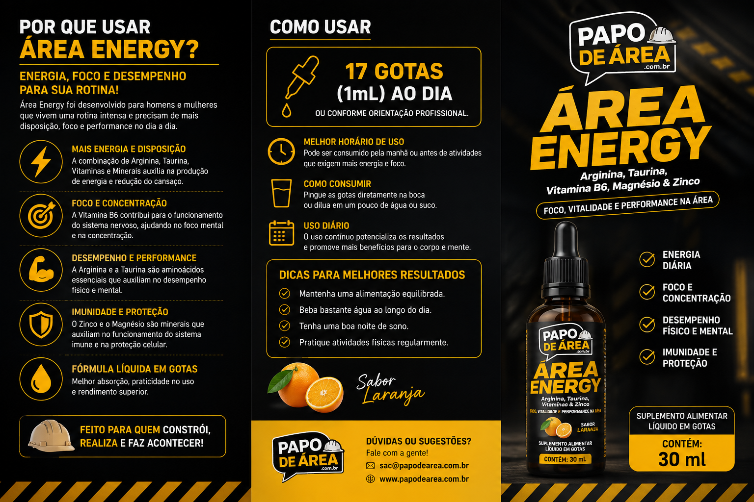Tabela Nutricional Área Energy